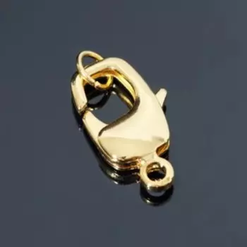 Замок-карабин родированный, 20мм, цвет золото