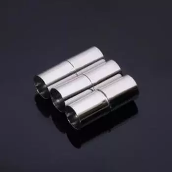 Замок-концевик магнитный, L=20мм, вн.D=7мм, (набор 3шт), цвет серебро