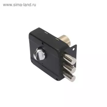 Замок накладной "АЛЛЮР" ЗН 1-3-2, 86х77х25 мм, с/фиксатором, с/защелкой, 6 ключей