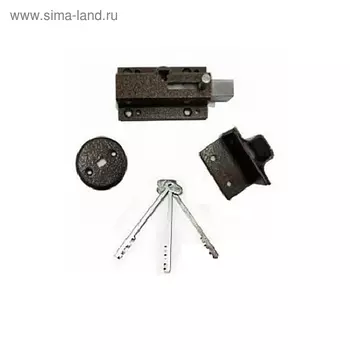 Замок накладной Avers ЗРН-5С40, реечный, 90 55 21 мм, 3 ключа