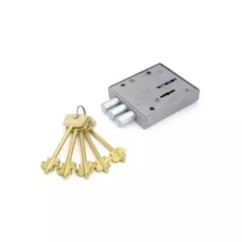 Замок накладной "Герион", Блок-5М, б/о, 3 ригеля, 5 ключей