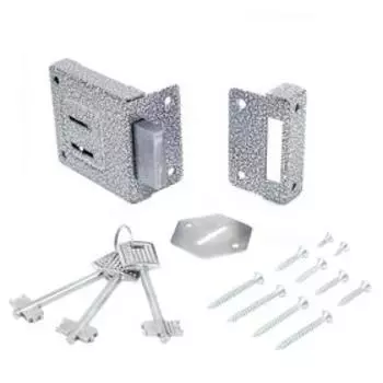 Замок накладной "Птимаш" ЗН4-1, цвет серебро