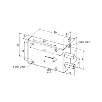 Замок накладной "Сенат", 485, ЗГС-4-1, б/о, 5 ключей