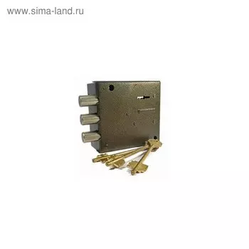 Замок накладной «Симеко» БИФ-00303, 10010518 мм, б/о, 3 ключа