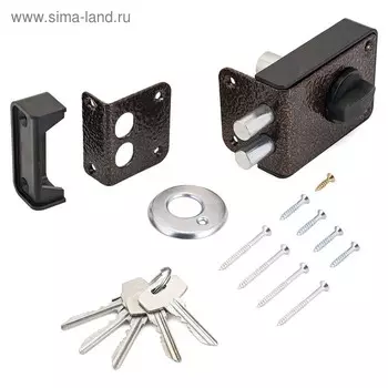 Замок накладной «СТАНДАРТ» Россия ЗН1-3-1С, цвет медь