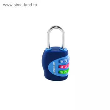 Замок навесной "АЛЛЮР" ВС1К-27/4 (F5), кодовый, d=4 мм, синий