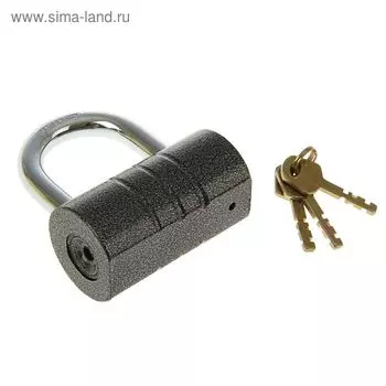 Замок навесной "АЛЛЮР" ВС2-21С, дужка d=12 мм, 3 ключа с двойной нарезкой, цвет антик