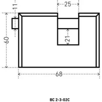 Замок навесной "АЛЛЮР" ВС2-3-02С, дужка d=11 мм, 3 ключа с двойной нарезкой, цвет антик