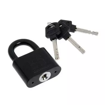 Замок навесной "АЛЛЮР" ВС2С-501, дужка d= 8 мм, черный