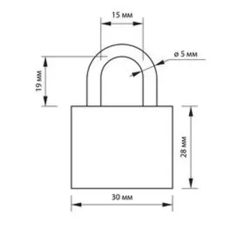 Замок навесной чугун BC-HG45-32, блистер