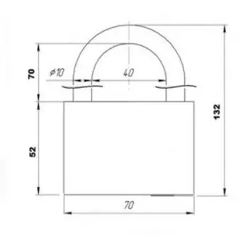 Замок навесной Д-град Зенит ВС 1.02-01 (skin), дл. дужка d=10 мм