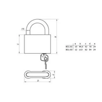 Замок навесной Димитровград "Зенит" ВС 1.02, d=10 мм