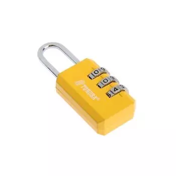 Замок навесной кодовый ТУНДРА ZK003 желтый