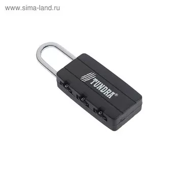 Замок навесной кодовый ТУНДРА ZK007, черный