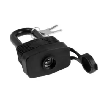 Замок навесной LOCKLAND, 50 мм, влагозащищенный, длинная дужка, 2 ключа, цвет черный