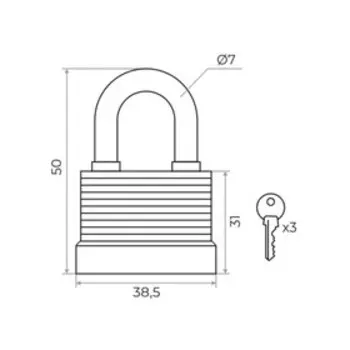 Замок навесной MARLOK ВС-1 05.30, всепогодный