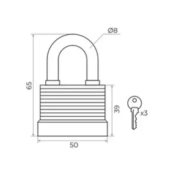 Замок навесной MARLOK ВС-1 05.40, всепогодный