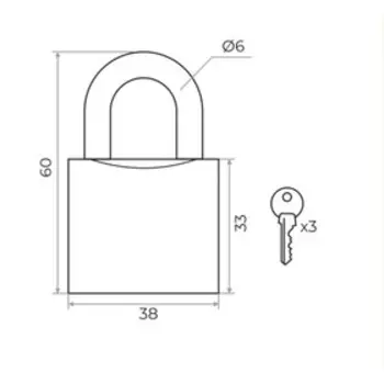 Замок навесной MARLOK ВС-1 2.38 ПП