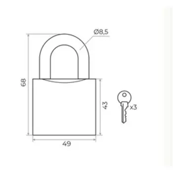 Замок навесной MARLOK ВС-1 2.50 ПП