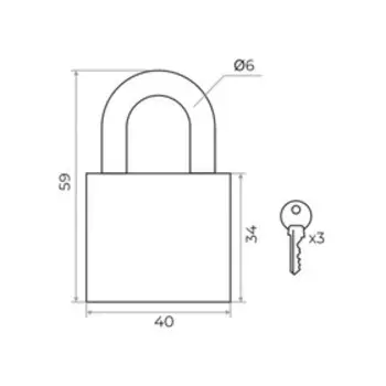 Замок навесной MARLOK ВС-1 45.40 Ч