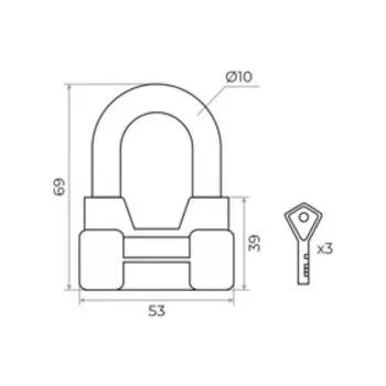 Замок навесной MARLOK ВС-2 AL4