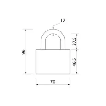 Замок навесной НС01-1, ВС2 А, тип 4, 80", серый