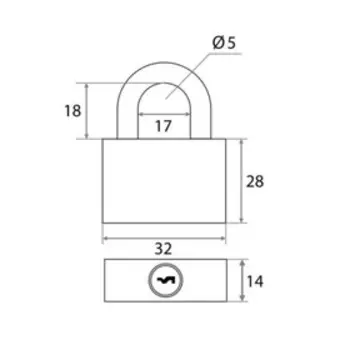 Замок навесной полимер BC-HG36-32