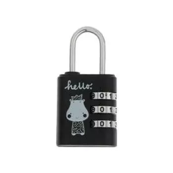 Замок навесной ТУНДРА кодовый Hello, цвет черный