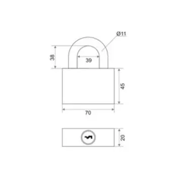 Замок навесной ВС-HD-70