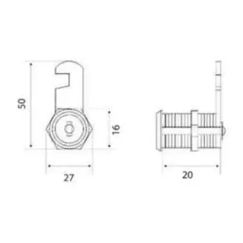 Замок почтовый MARLOK 20 мм