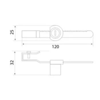 Замок-стекло MARLOK №328, реечный, цвет хром
