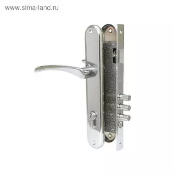 Замок врезной «АЛЛЮР» 0203 CP, с ручкой, цвет хром