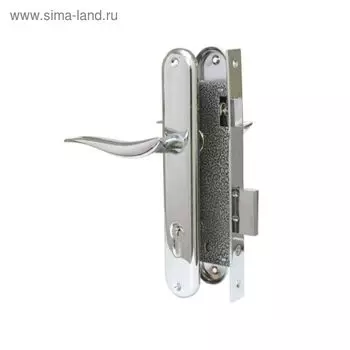 Замок врезной «АЛЛЮР» 0205 CP, с ручкой, цвет хром