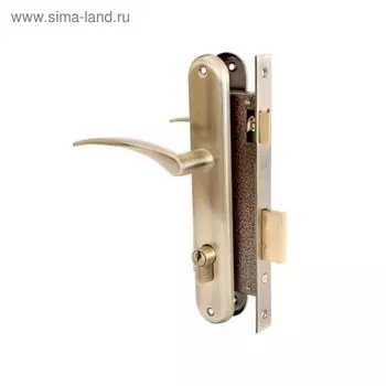 Замок врезной «АЛЛЮР» 0211 AB, с ручкой, цвет старая бронза