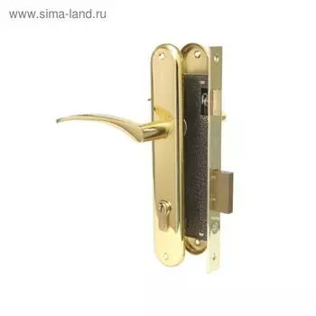 Замок врезной «АЛЛЮР» 0211 GP, с ручкой, латунь