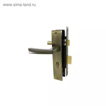 Замок врезной "АЛЛЮР" АРТ ЗВ4-70.09 AB, с ручками, цвет старинная бронза