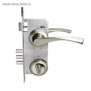 Замок врезной «АЛЛЮР АРТ» ЗВ4-85 А.1380 ОСКАР SN, с ручками, цвет матовый никель