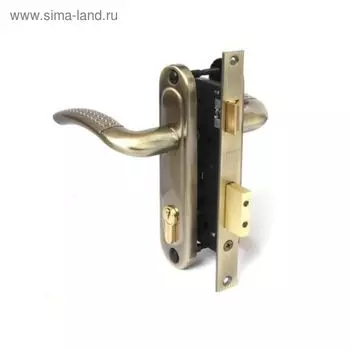 Замок врезной Apecs 1227/60-AB, с ручкой, цвет бронза