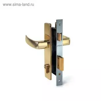 Замок врезной Apecs 1330/60-G, с ручкой, цвет золото
