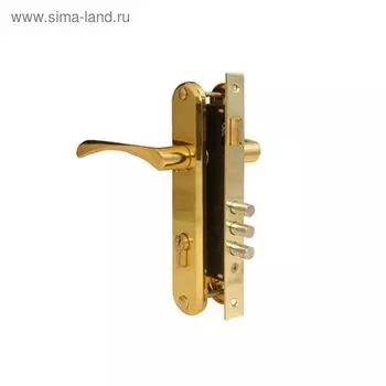 Замок врезной Apecs 2223/60-G, с ручкой, цвет золото