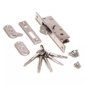 Замок врезной «Апекс» без ручек 72-K-CR, цвет хром, 5кл.