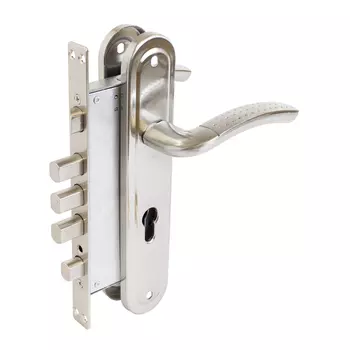 Замок врезной БУЛАТ ЗВ 4-4B.60.80.01.08-R АЛЬФА, без ц/м, матовый никель