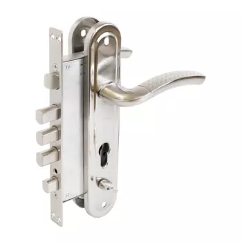 Замок врезной БУЛАТ ЗВ 4-4B.60.80.01.08-L АЛЬФА, без ц/м, матовый никель