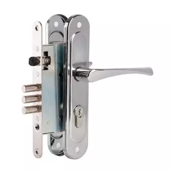 Замок врезной Д-град Зенит ЗВ4.009/17, с ручками, 4 ключа, цвет хром