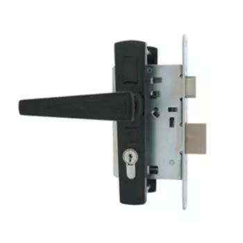 Замок врезной Д-град «Зенит» ЗВ4-3.01, с ручками, м/о 55, чёрный