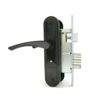 Замок врезной Д-град «Зенит» ЗВ9-4.2, с ручками, м/о 55, чёрный