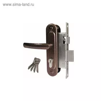 Замок врезной Димитровград «Омега» ЗВ.7.2 (ЗВ7.02), м/о 55 мм, с/руч, цвет медь