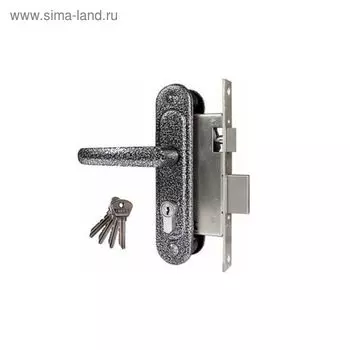 Замок врезной Димитровград «Омега» ЗВ.7.2 (ЗВ7.02), м/о 55 мм, с/руч, цвет серебро