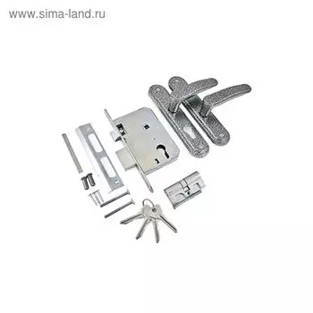 Замок врезной Димитровград "Омега" ЗВ.7.3 (ЗВ7.03), м/о 55 мм, с/руч, цвет серебро