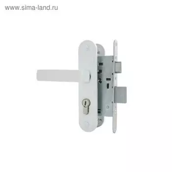 Замок врезной Димитровград «Зенит» ЗВ4-3.05, м/о 55 мм, с/руч, белый